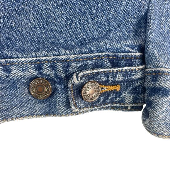 Vintage 90s Levi's Denim Trucker Jacket Mens Size M Made in USA 70507-0389 Retro - Picture 12 of 16